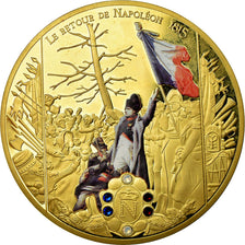 France, Medal, Le Retour de Napoléon, 1815, 2015, MS(63), Copper Gilt