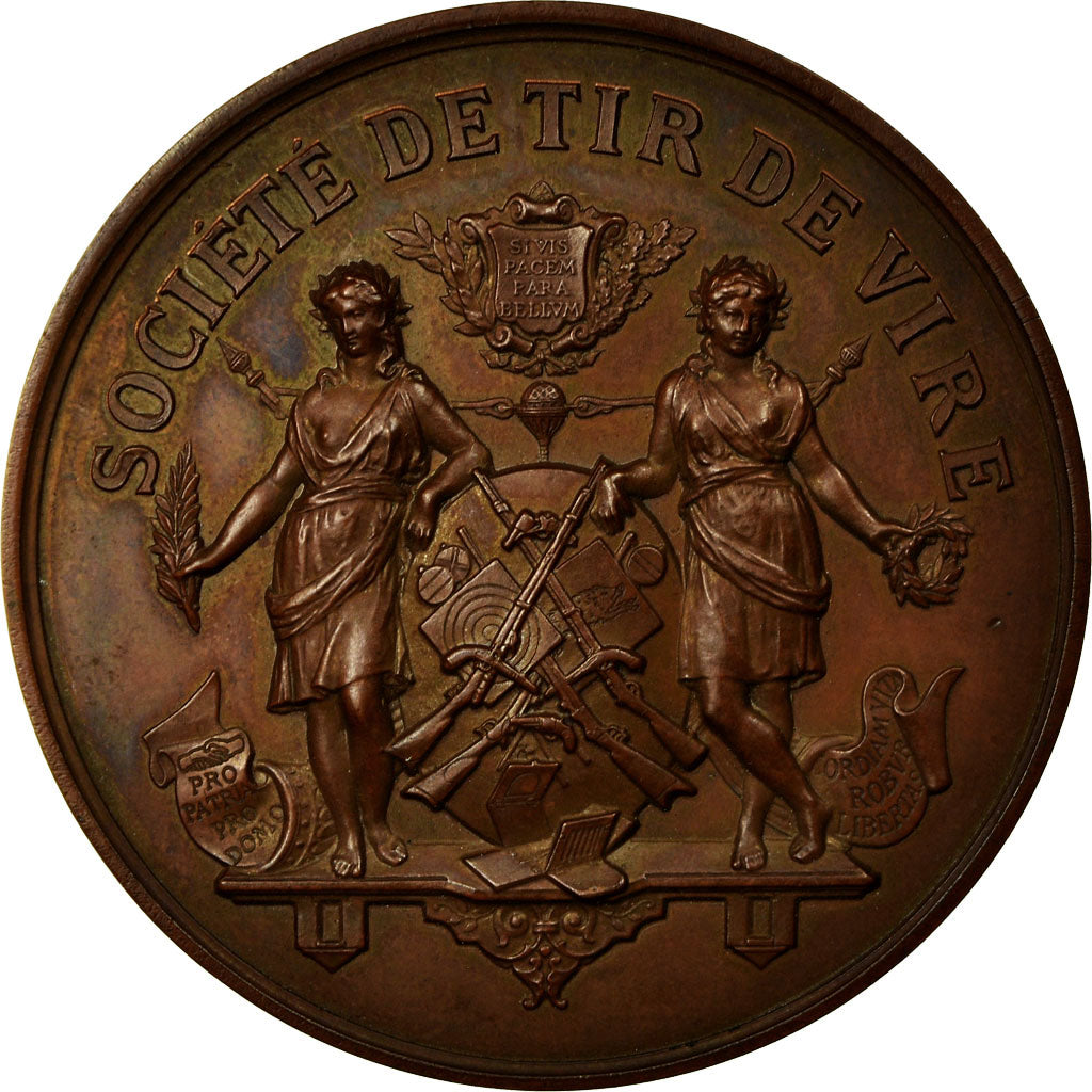 France, Médaille, Société de Tir de Vire, Normandie, SPL, Cuivre