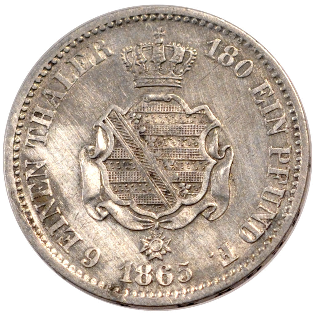 Allemagne, Saxe, Johann, 1/6 Thaler