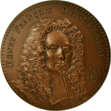 France, Medal, Henri François d'Aguesseau , Notariat Français, 1977, Mauviel