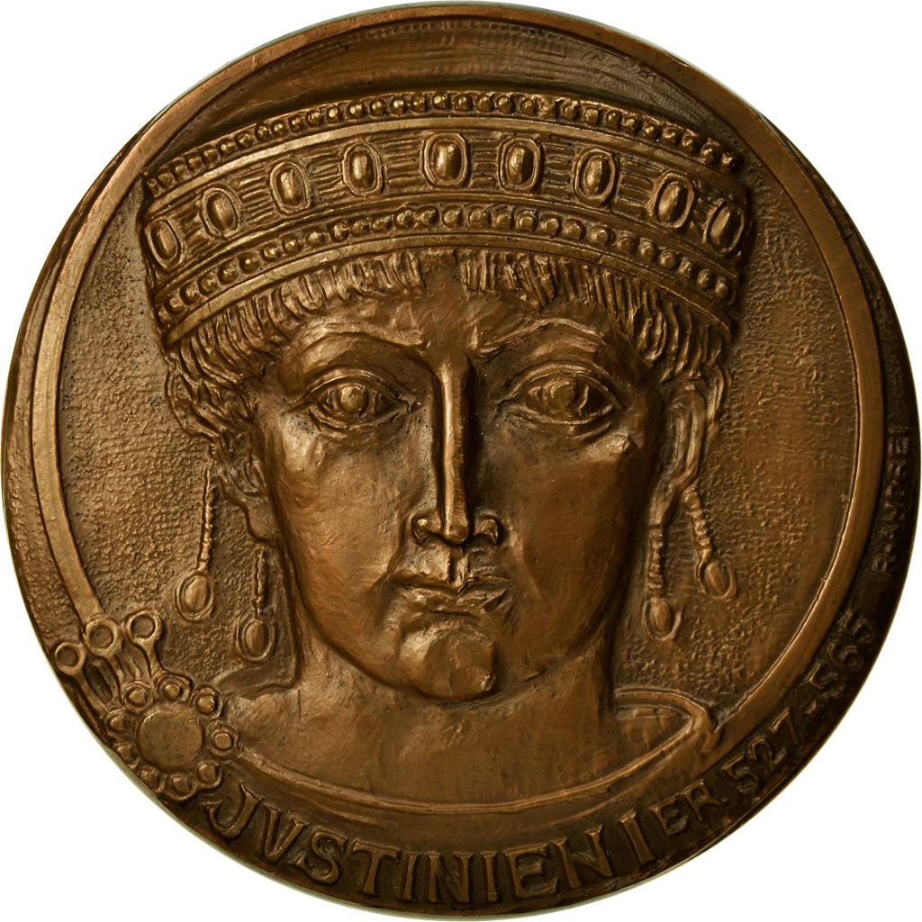 Francia, medalla, Notariat Français, Justinien Ier, 1973, Andrei, SC, Bronce