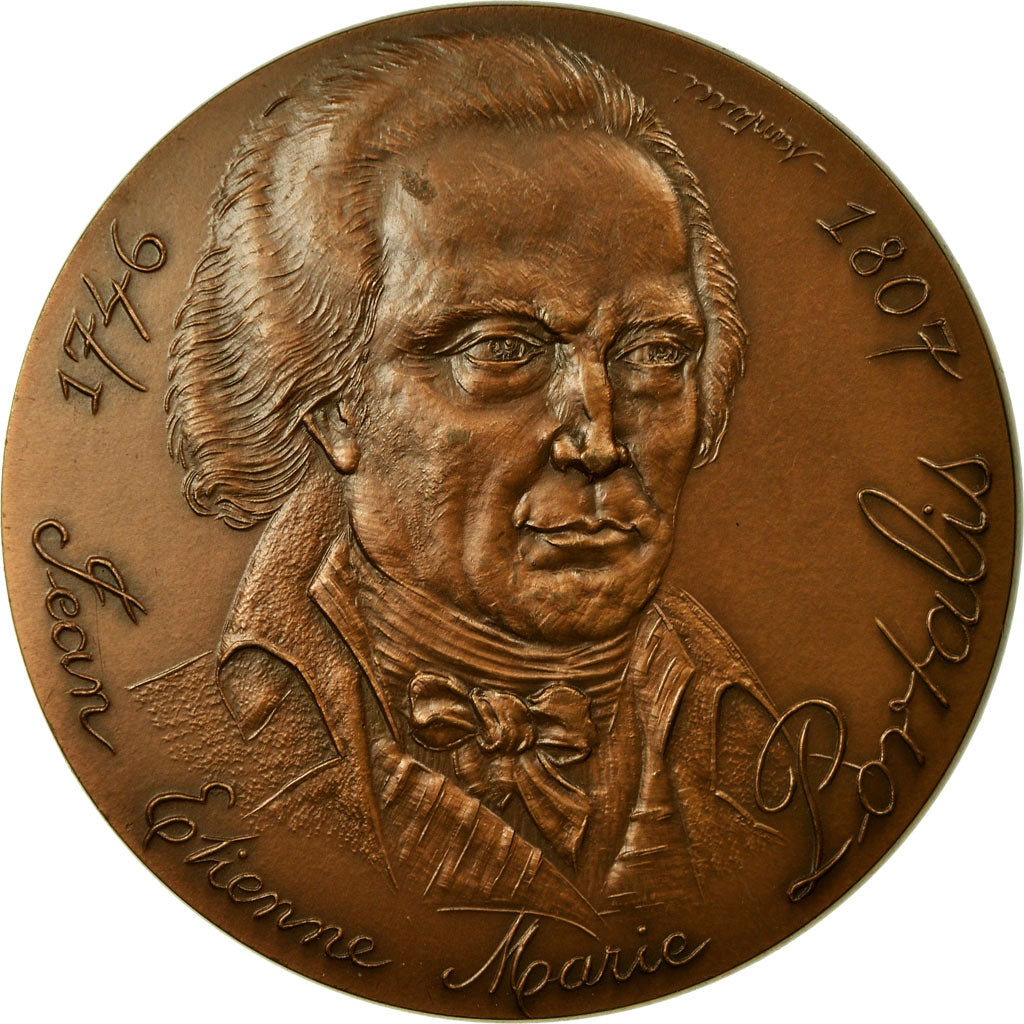 France, Medal, Jean Etienne Marie Portalis , Notariat Français, 1978, Santucci