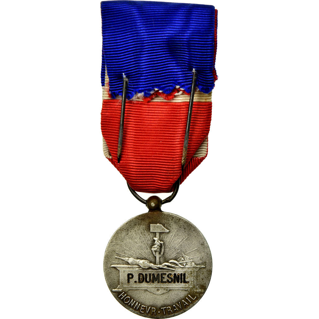 France, Médaille d'honneur du travail, Medal, Very Good Quality, Silvered