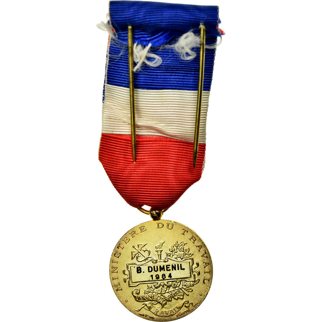 France, Médaille d'honneur du travail, Medal, 1984, Excellent Quality