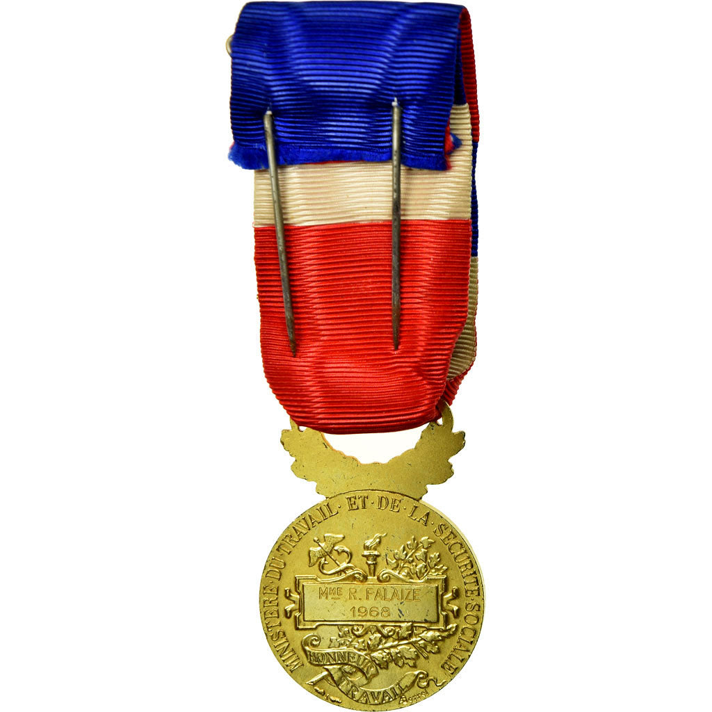 France, Médaille d'honneur du travail, Medal, 1968, Excellent Quality