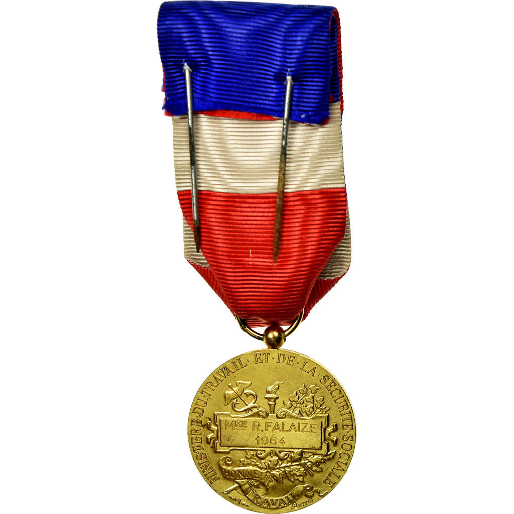 France, Médaille d'honneur du travail, Medal, 1964, Excellent Quality
