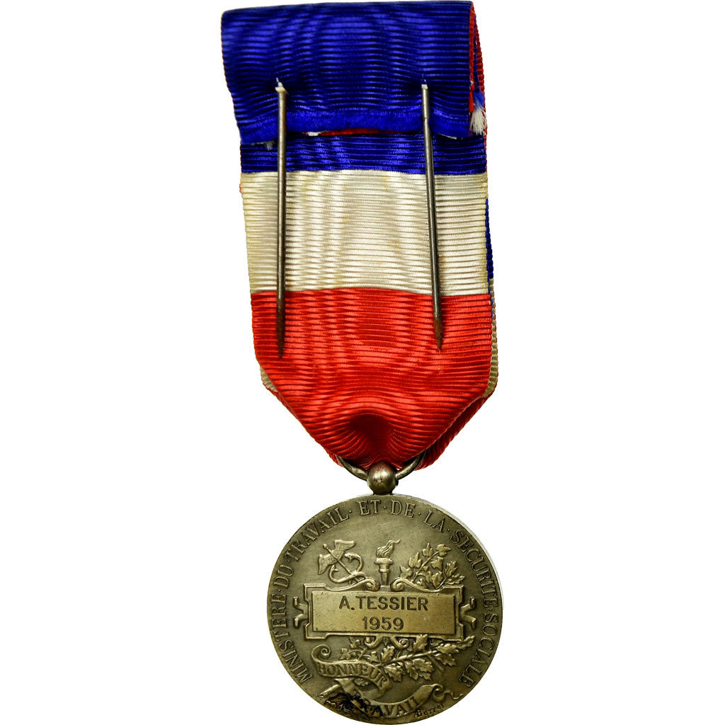 France, Médaille d'honneur du travail, Medal, 1959, Excellent Quality