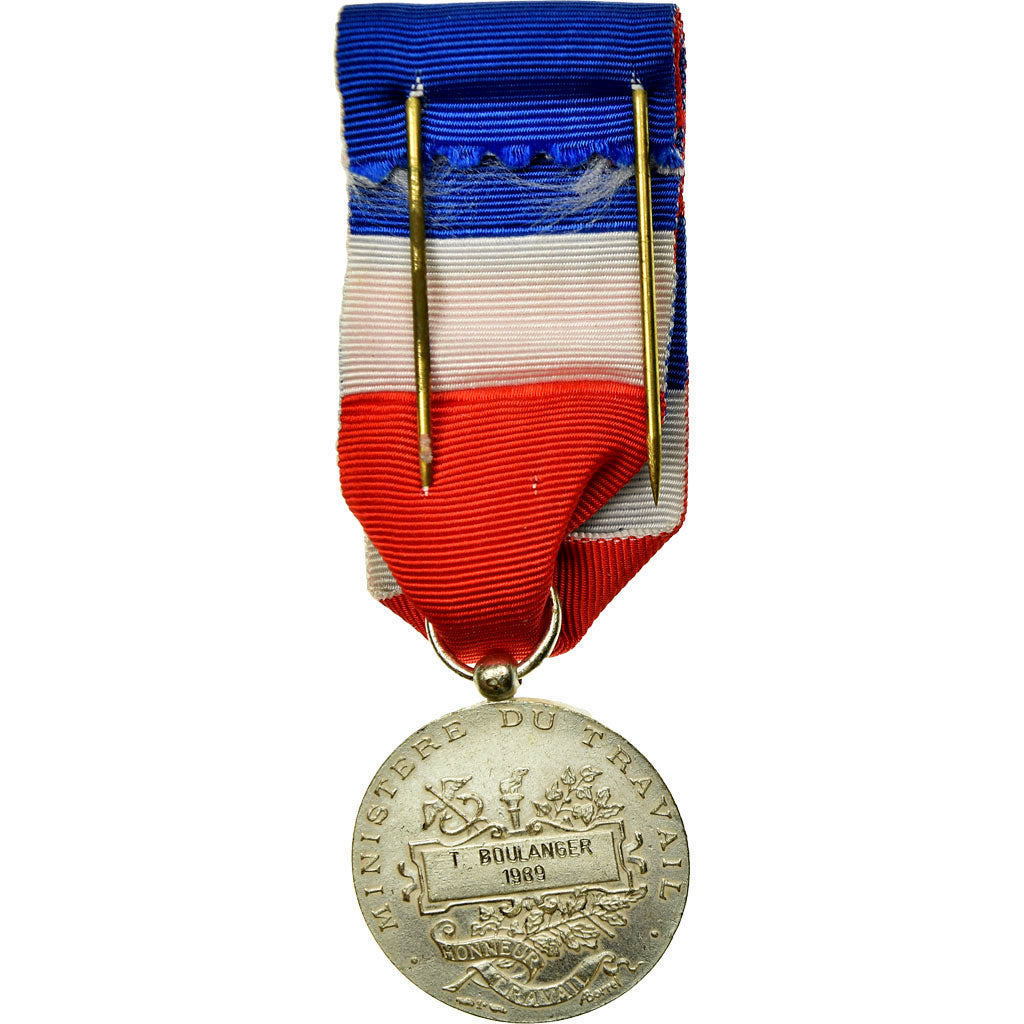Francia, Médaille d'honneur du travail, medalla, 1989, Excellent Quality