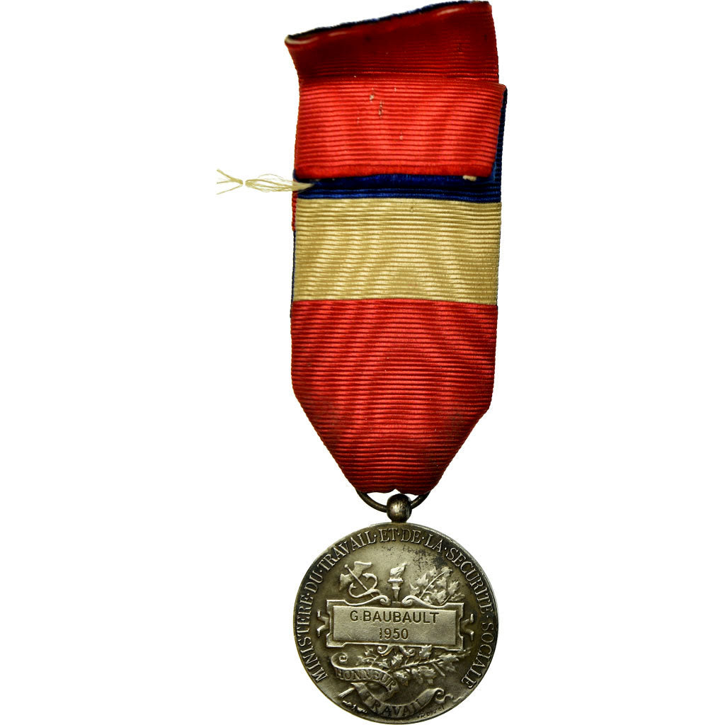 France, Médaille d'honneur du travail, Medal, 1950, Very Good Quality