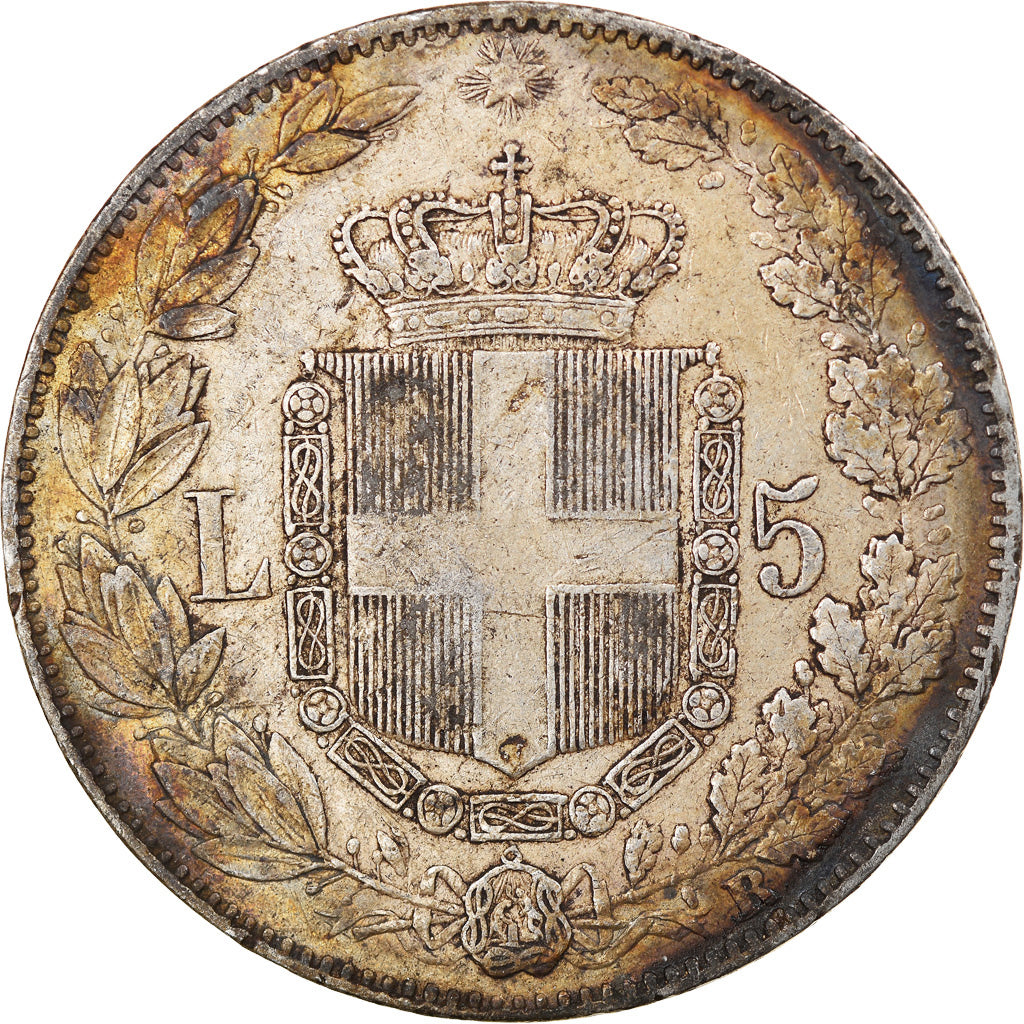 Monnaie, Italie, Umberto I, 5 Lire, 1879, Rome, TB+, Argent, KM:20
