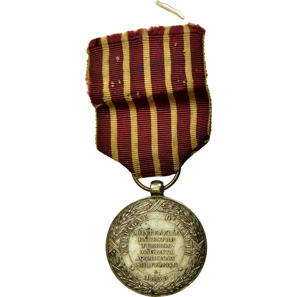 France, Napoléon III, Campagne d'Italie, Medal, 1859, Excellent Quality, Barre