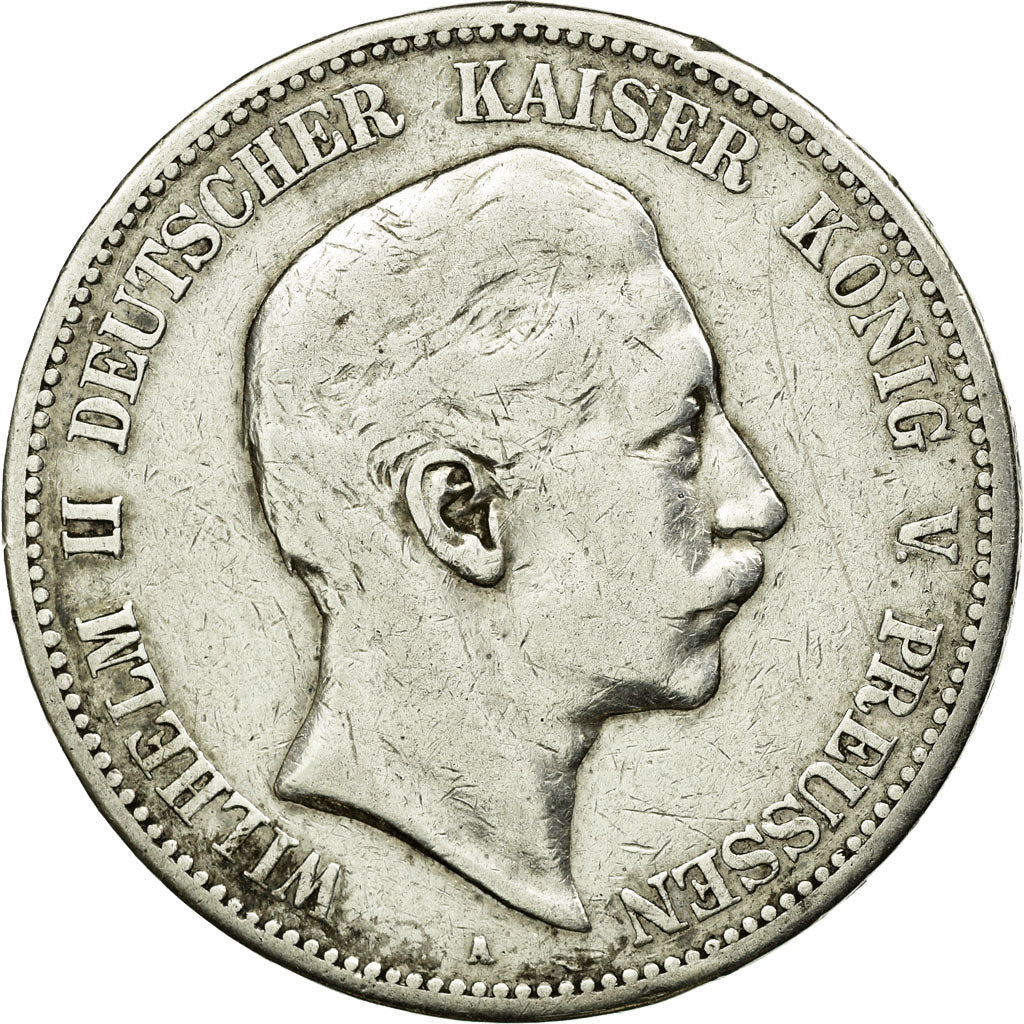 Coin, German States, PRUSSIA, Wilhelm II, 5 Mark, 1893, Berlin, EF(40-45)
