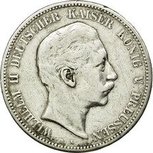 Coin, German States, PRUSSIA, Wilhelm II, 5 Mark, 1893, Berlin, EF(40-45)