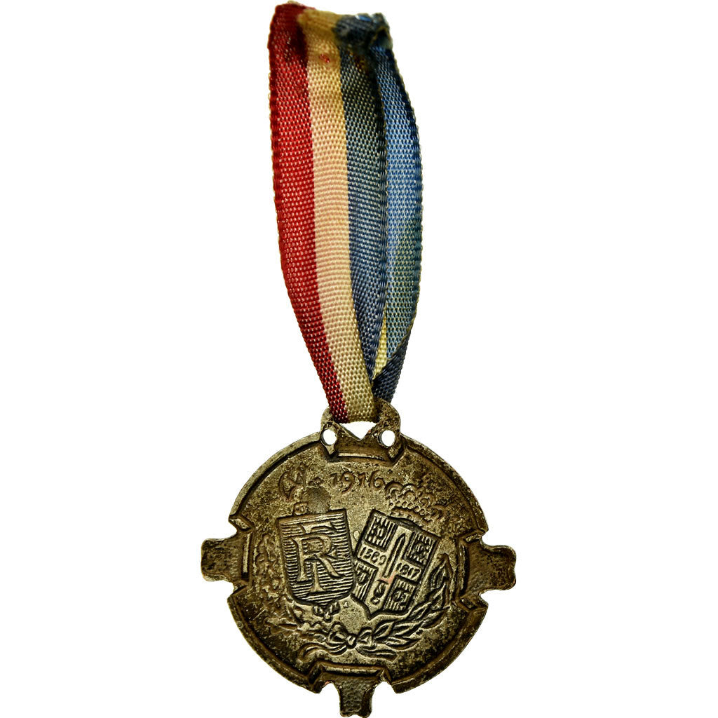 France, Gloire aux Serbes, Medal, 1916, Very Good Quality, Bargas, Silvered