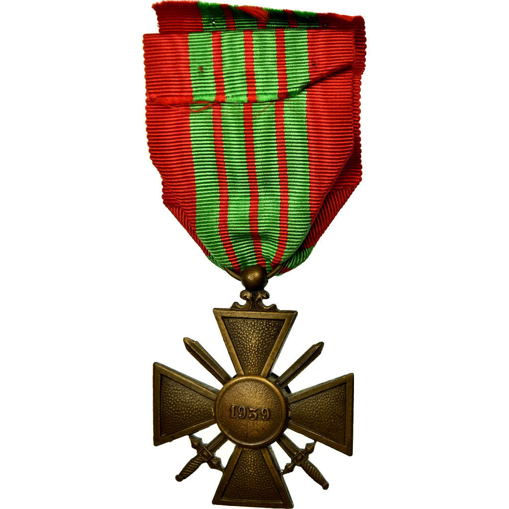 France, Croix de Guerre, Medal, 1939, Excellent Quality, Bronze, 38