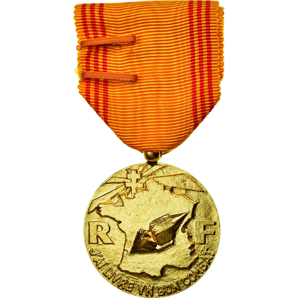 Frankrijk, Insigne du Réfractaire, Medaille, 1939-1945, Niet gecirculeerd, Gilt