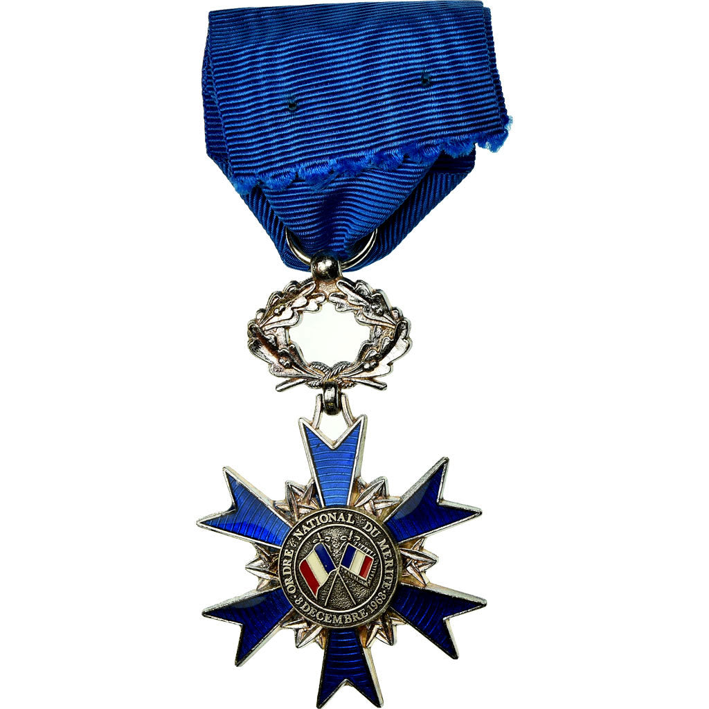 France, Ordre National du Mérite, Medal, Uncirculated, Silvered bronze, 40