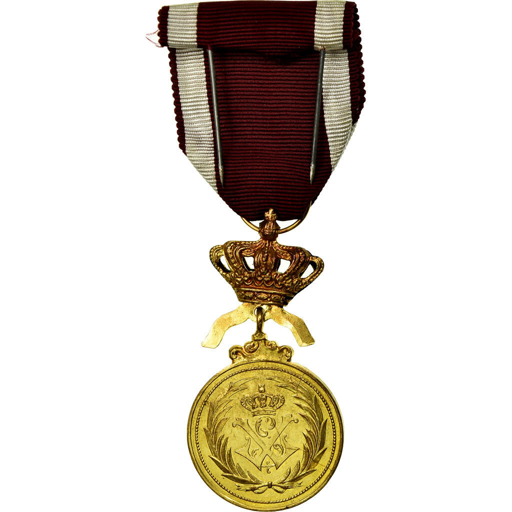 Belgien, Ordre de la Couronne, Travail et Progrès, Medaille, Uncirculated, Gilt