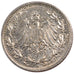 GERMANY - EMPIRE, 1/2 Mark, 1905, Berlin, KM #17, EF(40-45), Silver, 20, 2.76