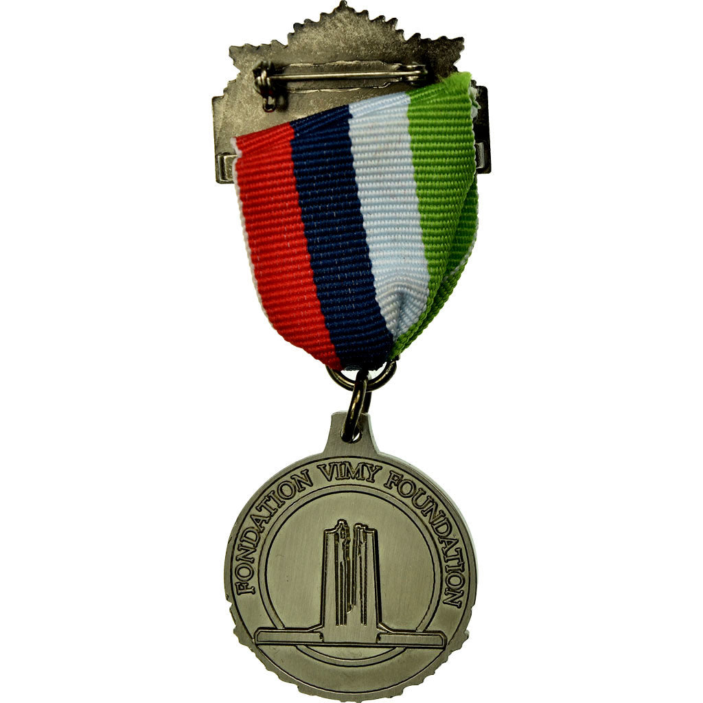 France, Fondation Vimy, Pèlerinage, Medal, 1917, Uncirculated, Silvered bronze