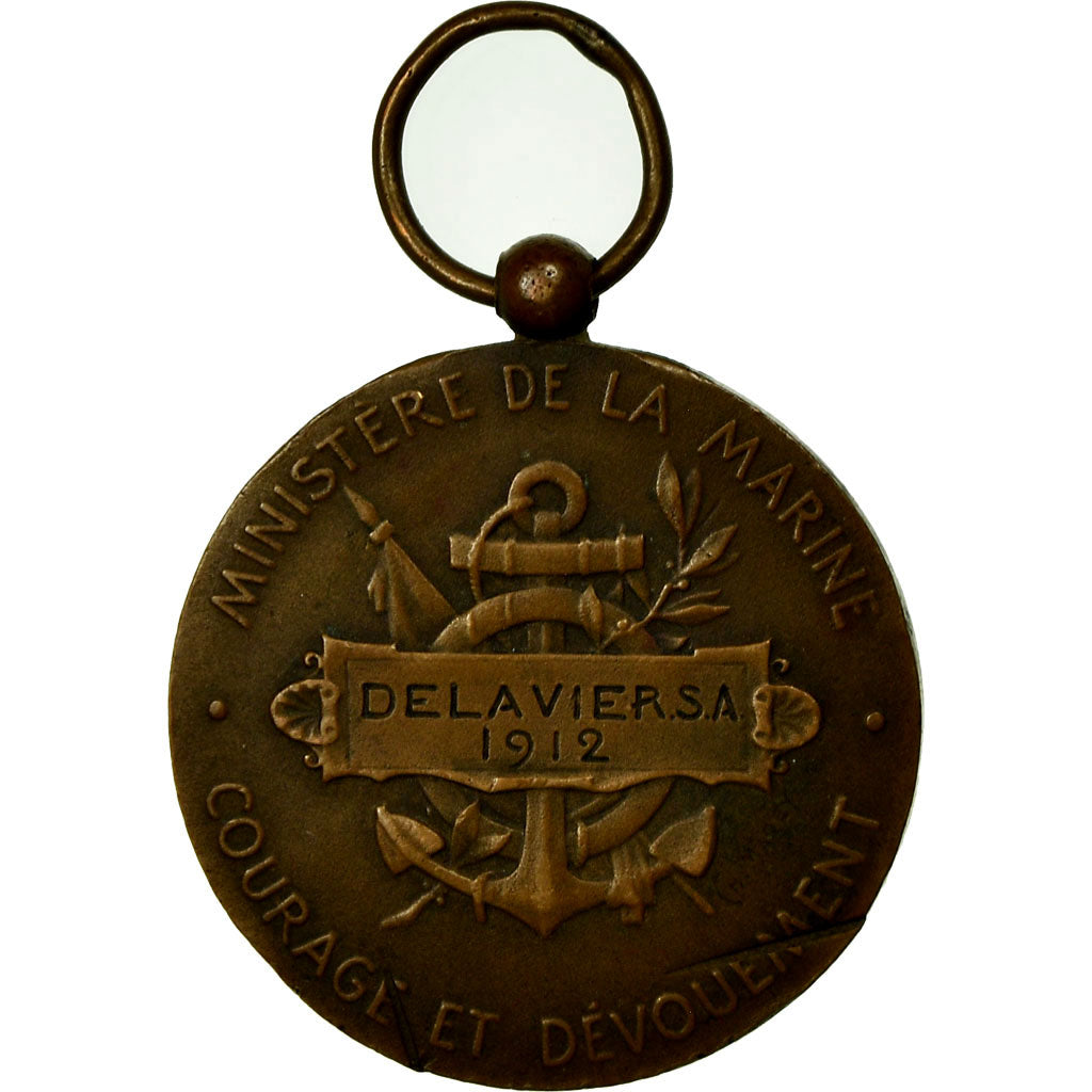Francia, Marine Marchande, Courage et Dévouement, medaglia, 1912, Ottima