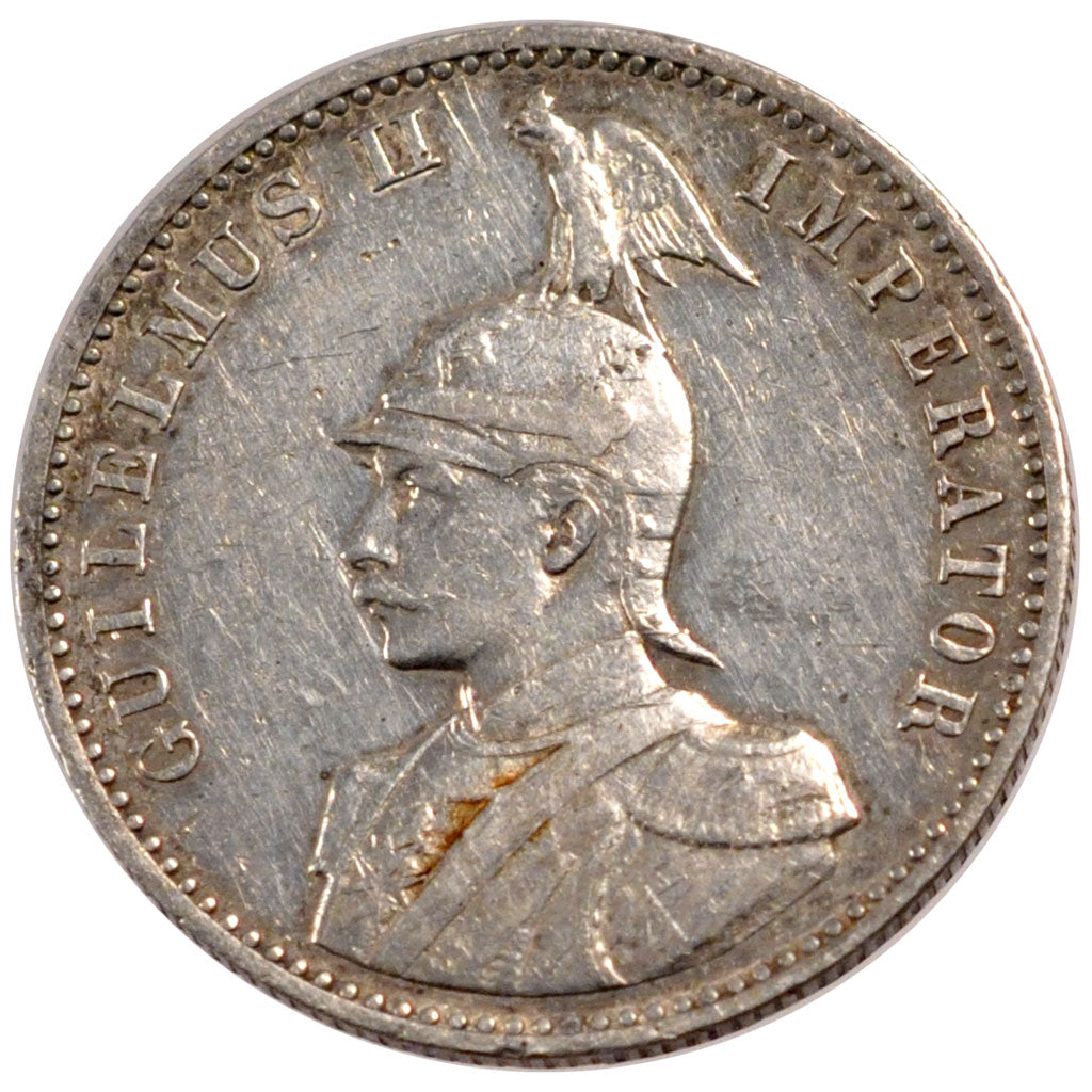 GERMAN EAST AFRICA, 1/2 Rupie, 1897, KM #4, AU(50-53), Silver, 25, 5.83