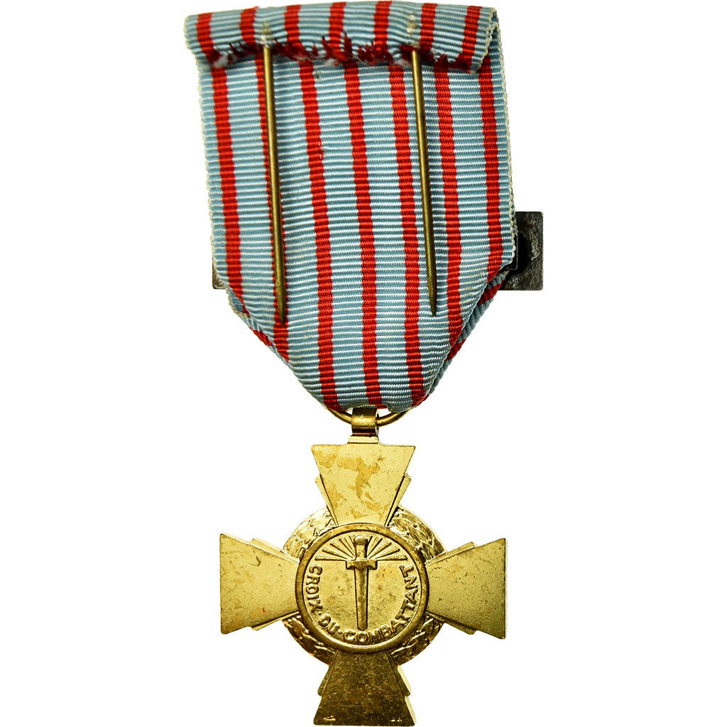 France, Croix du Combattant, Medal, 1939-1945, Excellent Quality, Bronze, 37
