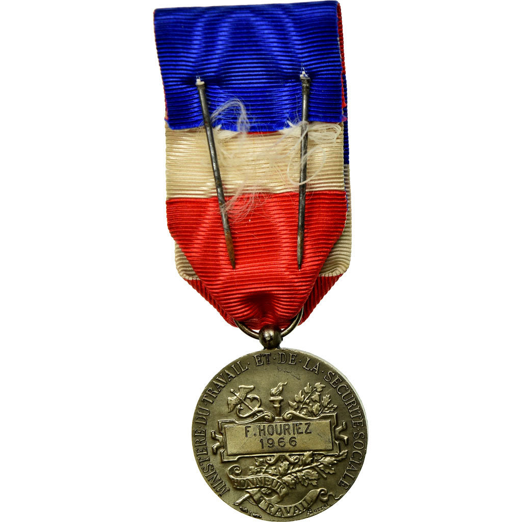 France, Médaille d'honneur du travail, Medal, 1966, Excellent Quality