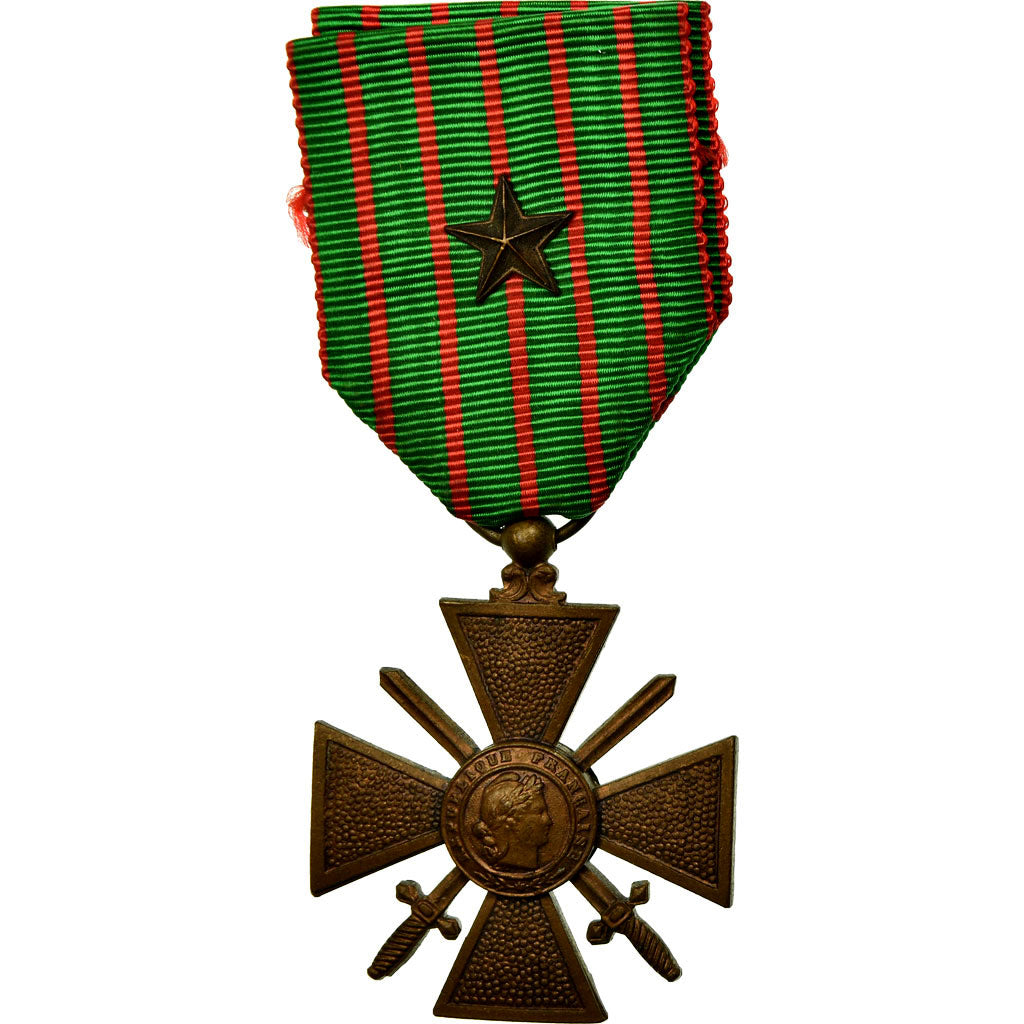 Frankrijk, Croix de Guerre, Une Etoile, Medaille, 1914-1918, Excellent Quality