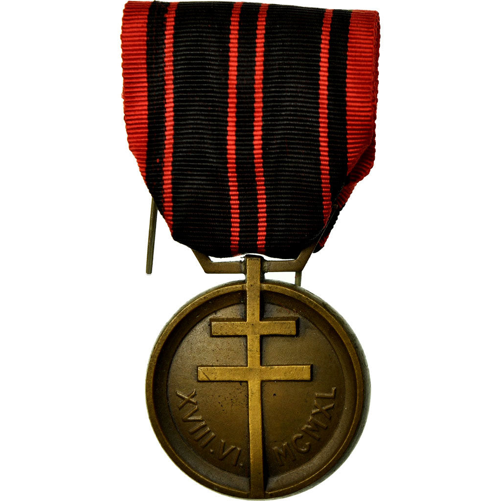 France, Résistance, Patria Non Immemor, Medal, 1940, Excellent Quality, Bronze
