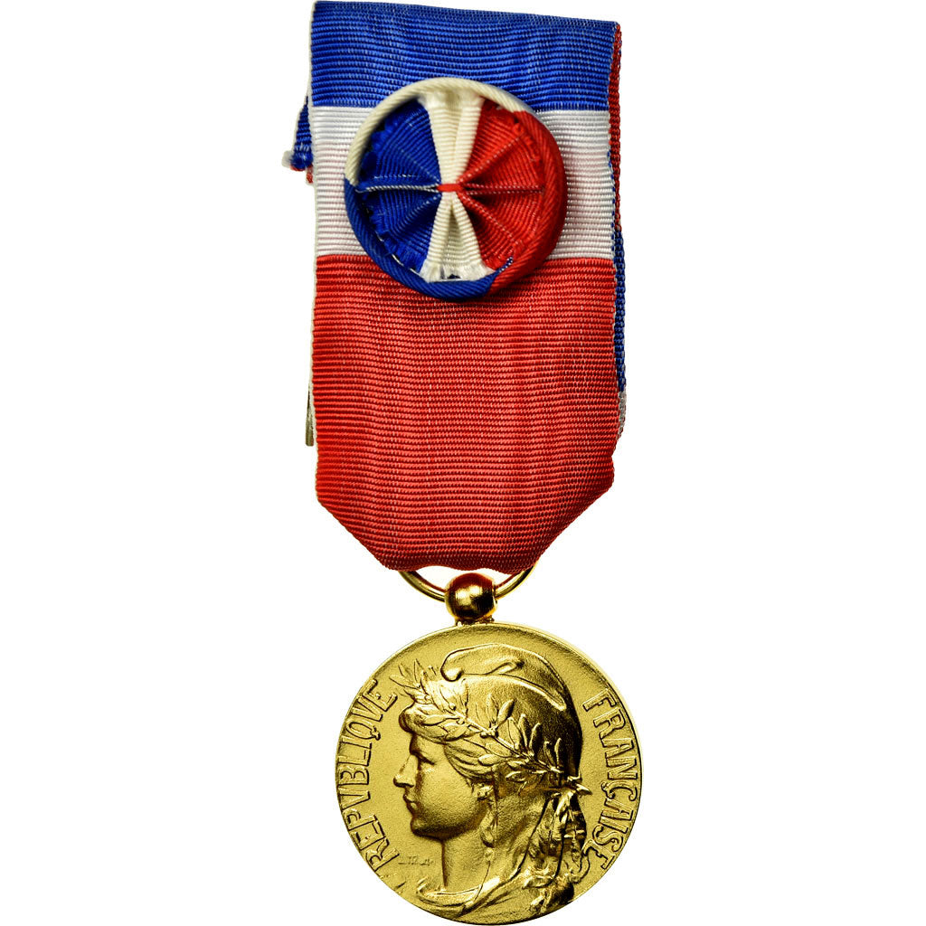 France, Médaille d'honneur du travail, Medal, Uncirculated, Mattei, Gilt