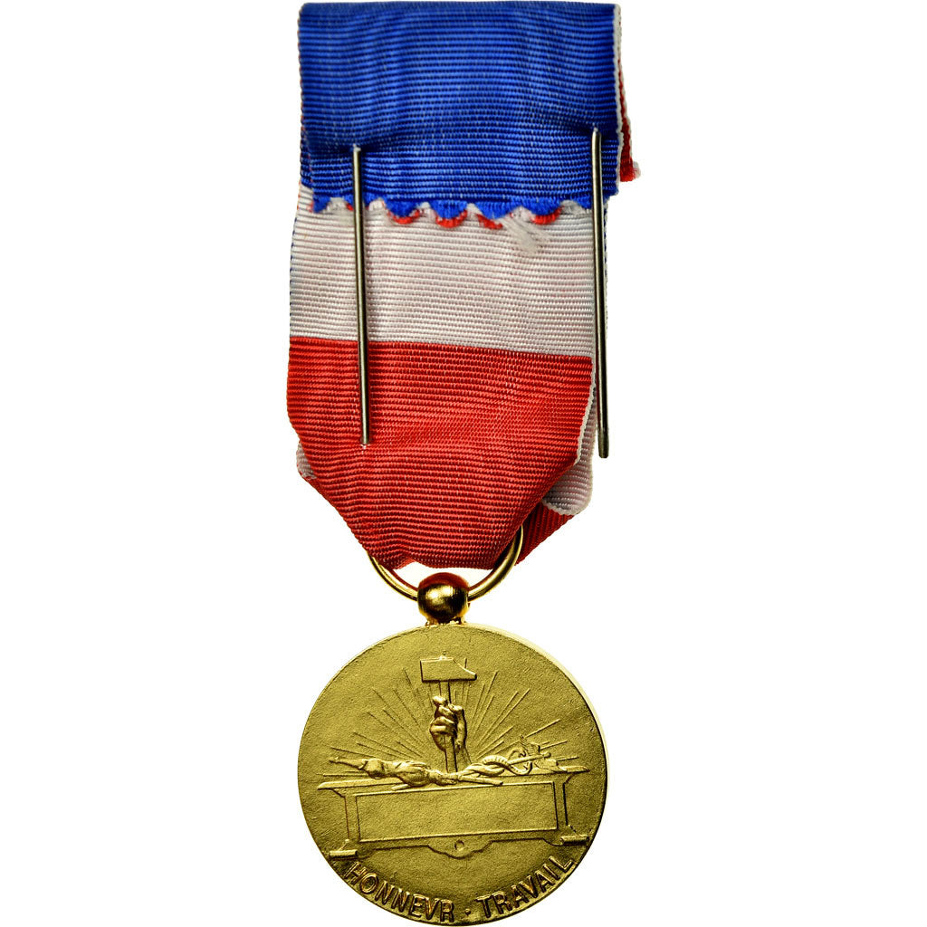 France, Médaille d'honneur du travail, Medal, Uncirculated, Mattei, Gilt