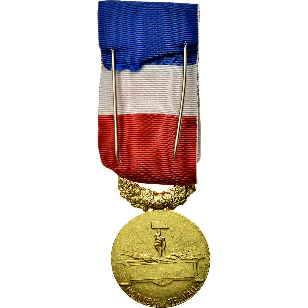 France, Médaille d'honneur du travail, Medal, Uncirculated, Mattei, Gilt