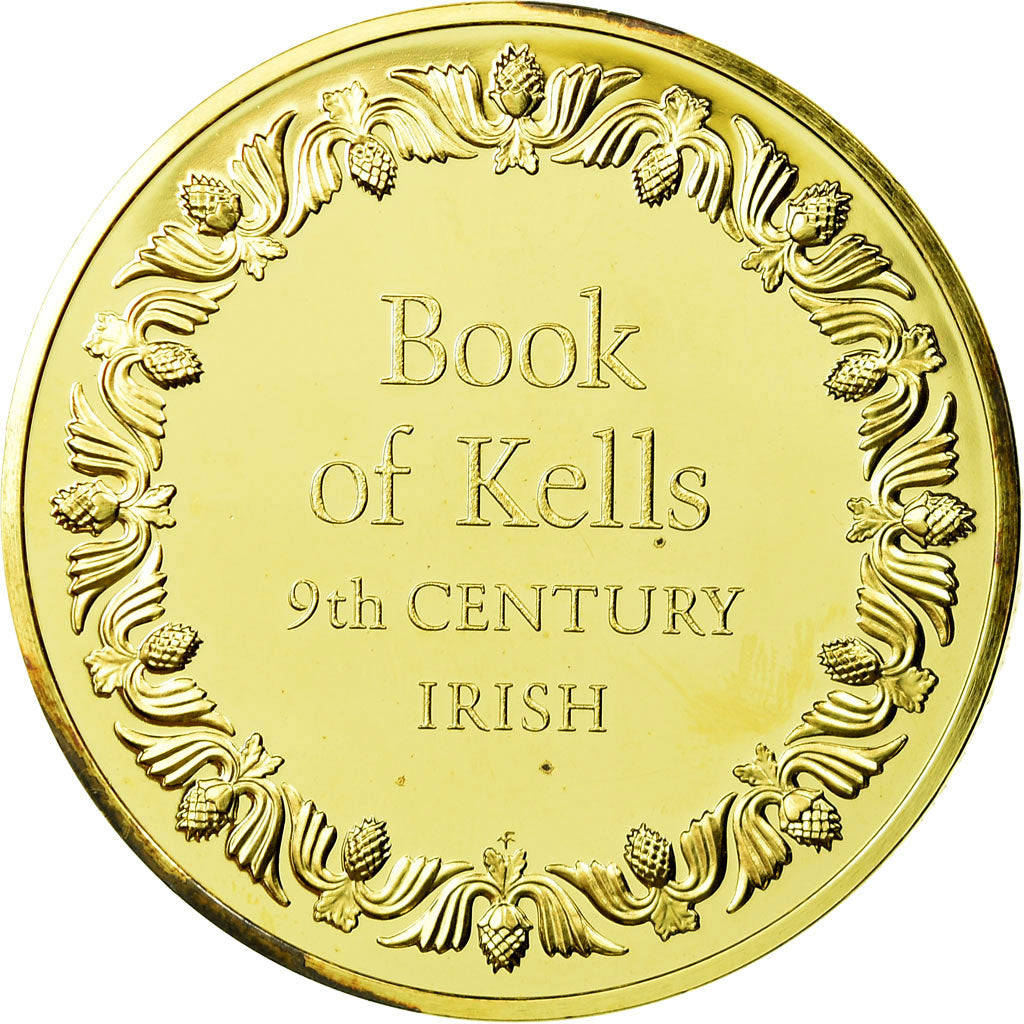 Irlanda, Medal, Book of Kells, MS(64), Vermeil