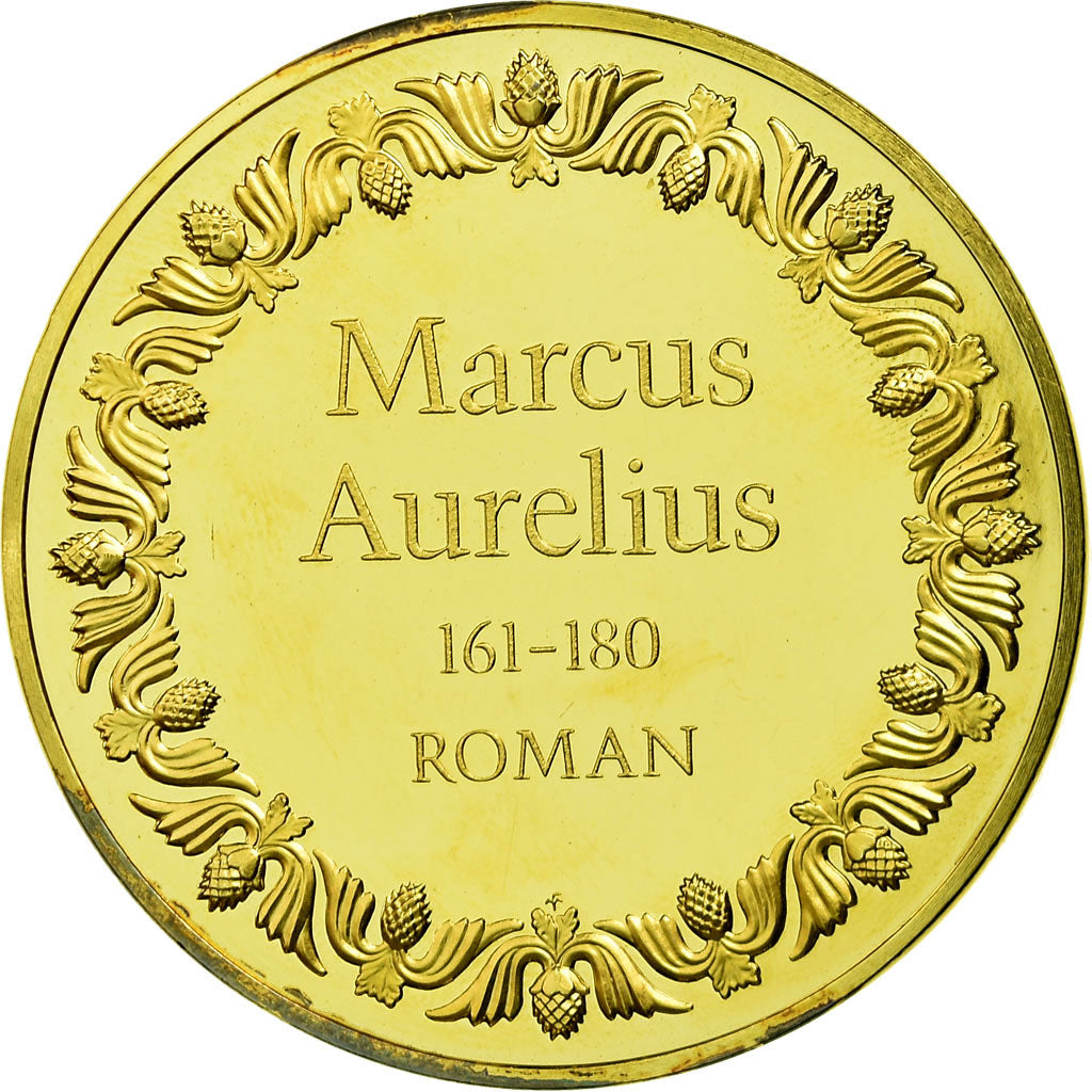 France, Medal, Marc-Aurèle, Rome Antique, MS(64), Vermeil