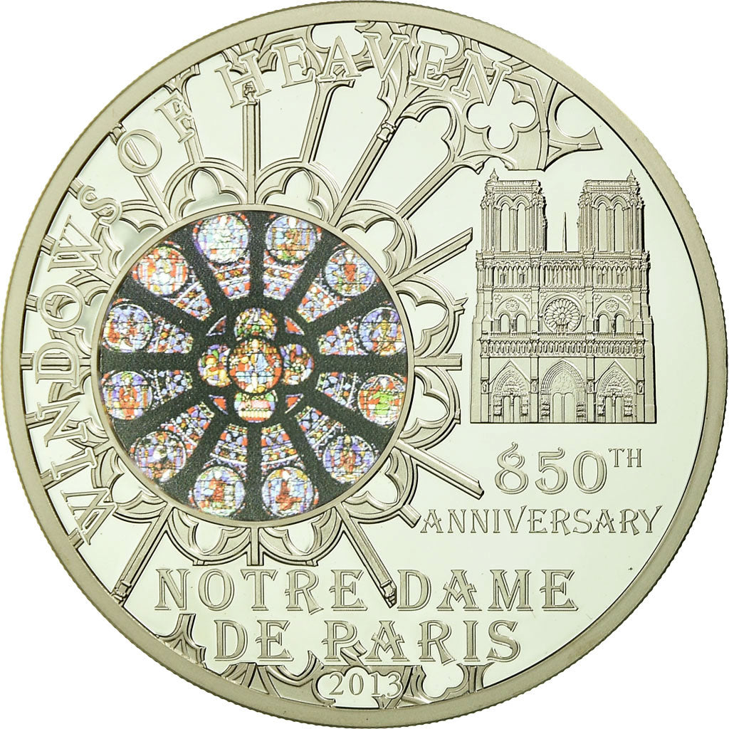 Coin, Cook Islands, Notre-Dame de Paris, 10 Dollars, 2013, MS(65-70), Silver