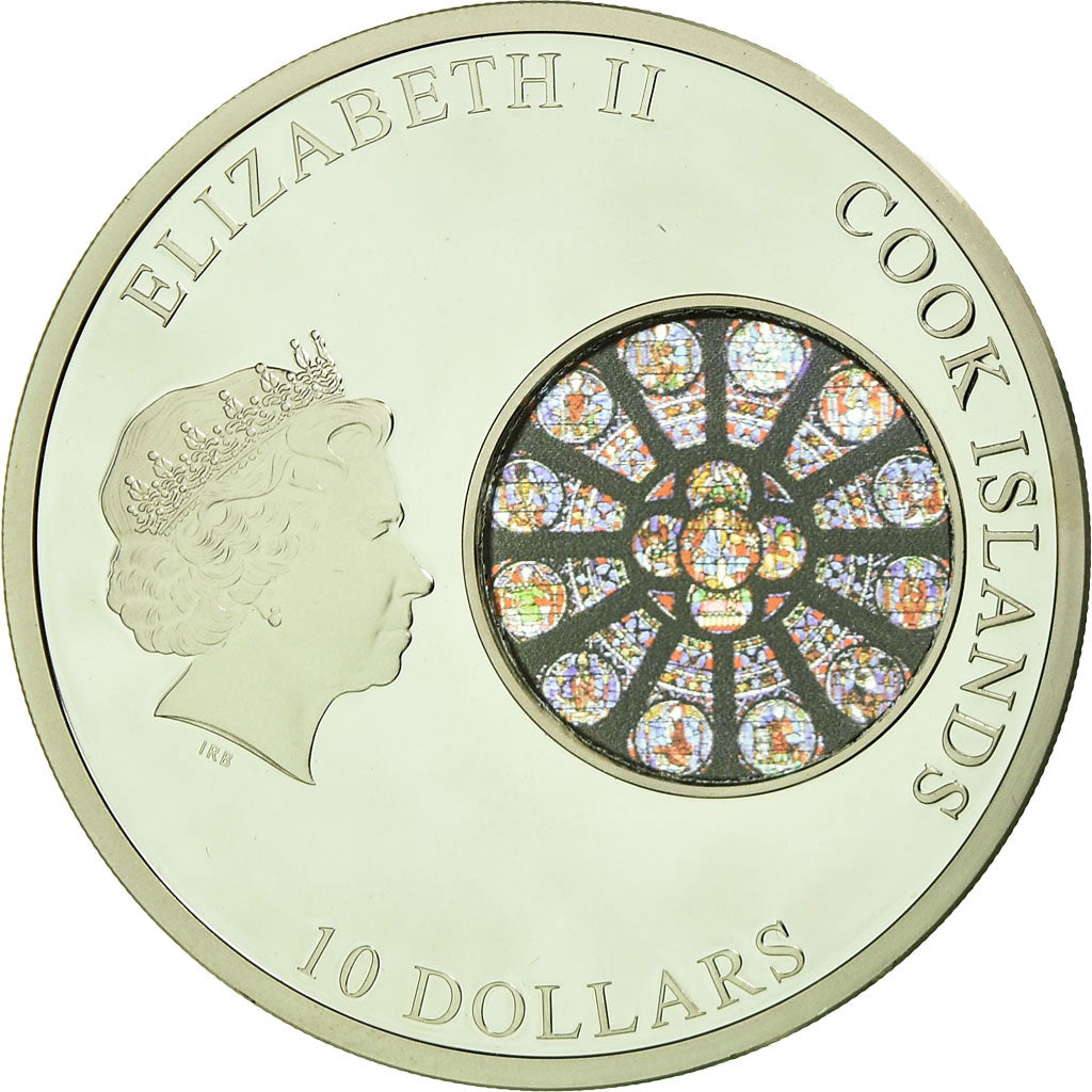 Coin, Cook Islands, Notre-Dame de Paris, 10 Dollars, 2013, MS(65-70), Silver