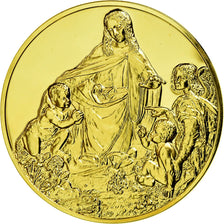 France, Medal, La Vierge au Rocher, Leonard de Vinci, MS(64), Vermeil