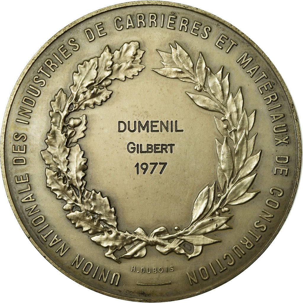France, Medal, U.N.I des Matériaux de Construction, Business & industry, 1977