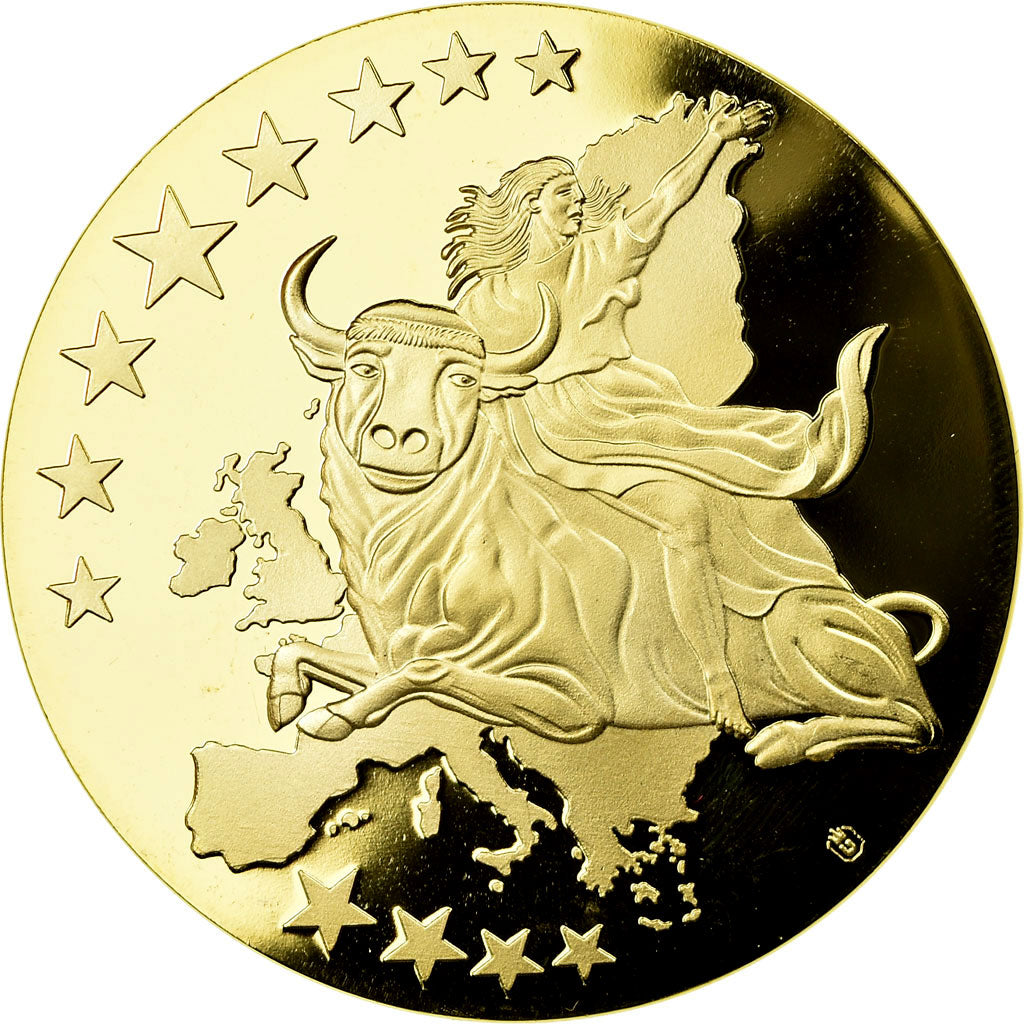 France, Médaille, Monnaie Européenne, Billet de 100 Euro, FDC, Copper Gilt