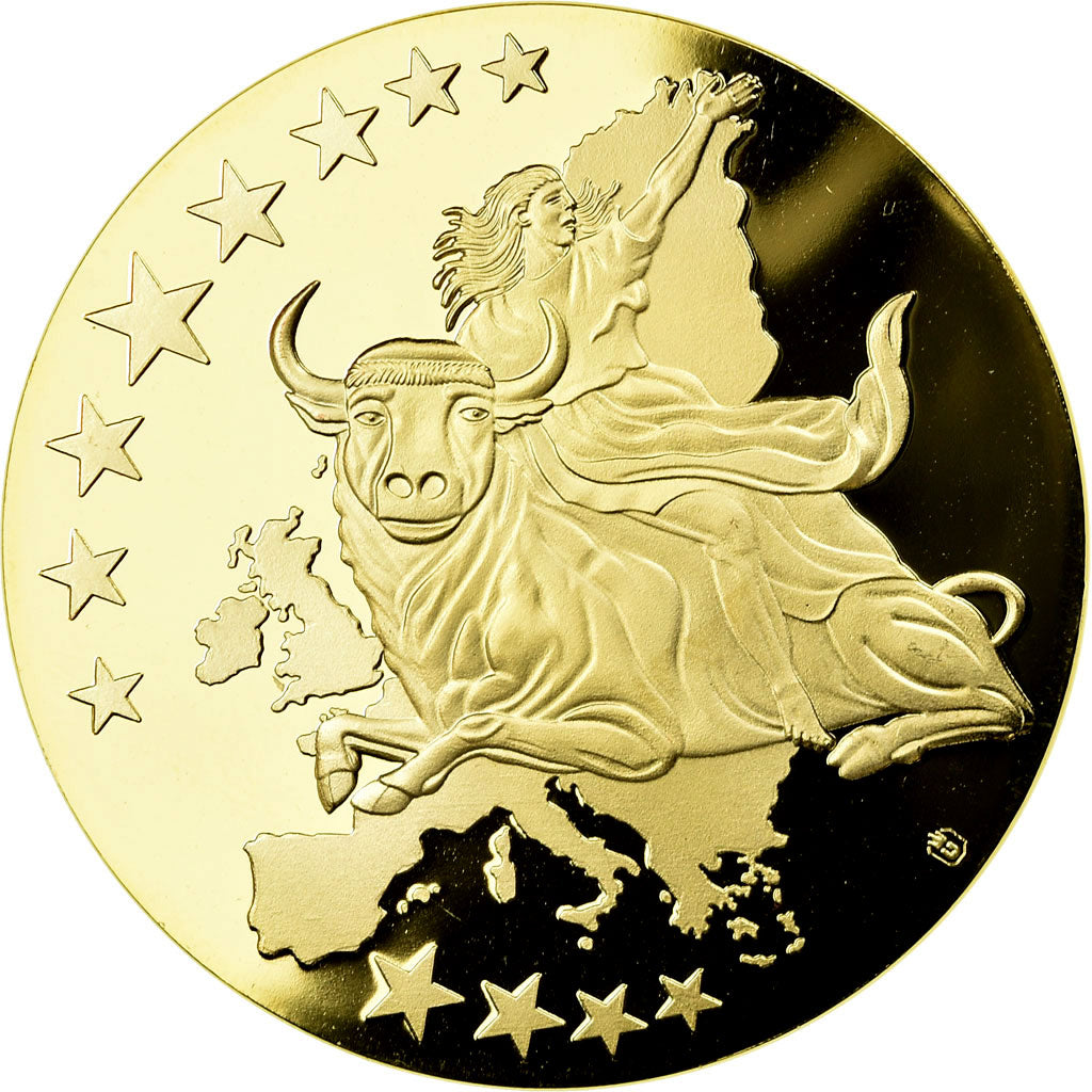 Francja, Medal, Monnaie Européenne, Billet de 100 Euro, MS(64), Stop miedzi