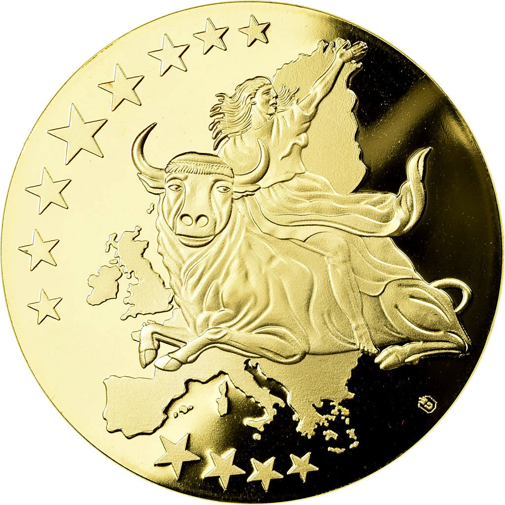 France, Médaille, Monnaie Européenne, Billet de 100 Euro, SPL+, Copper Gilt