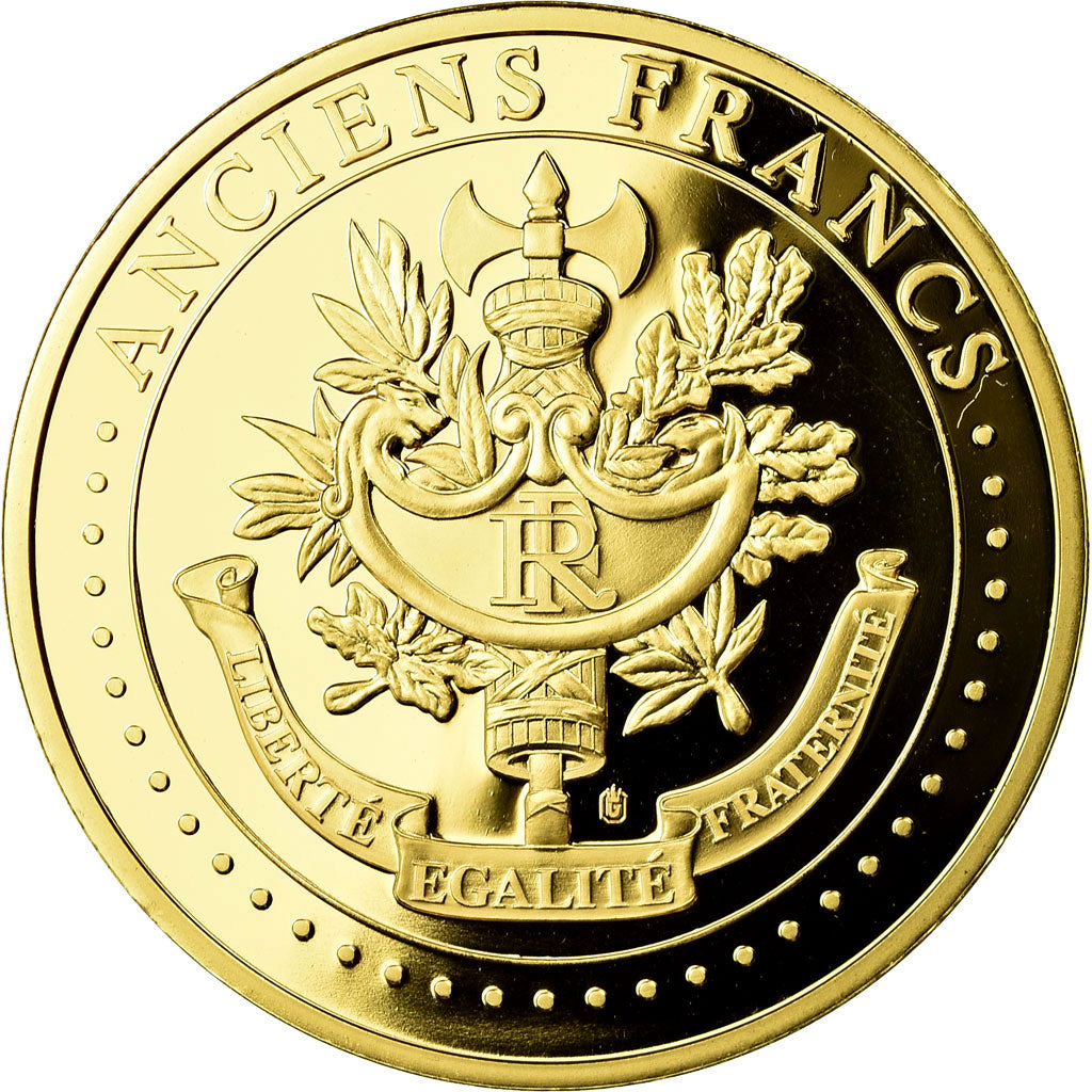 France, Medal, Les Anciens Francs, 1000 Francs Cérès, MS(65-70), Copper Gilt