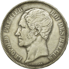 Coin, Belgium, Leopold I, 5 Francs, 5 Frank, 1853, AU(50-53), Silver, KM:17