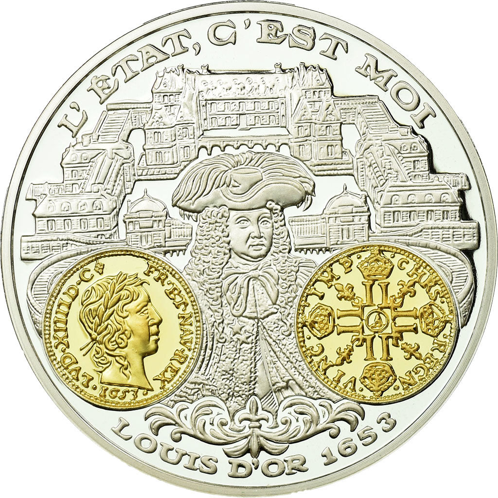 France, Medal, 2000 Ans d'Histoire Monétaire, Louis d'Or, MS(65-70), Silver