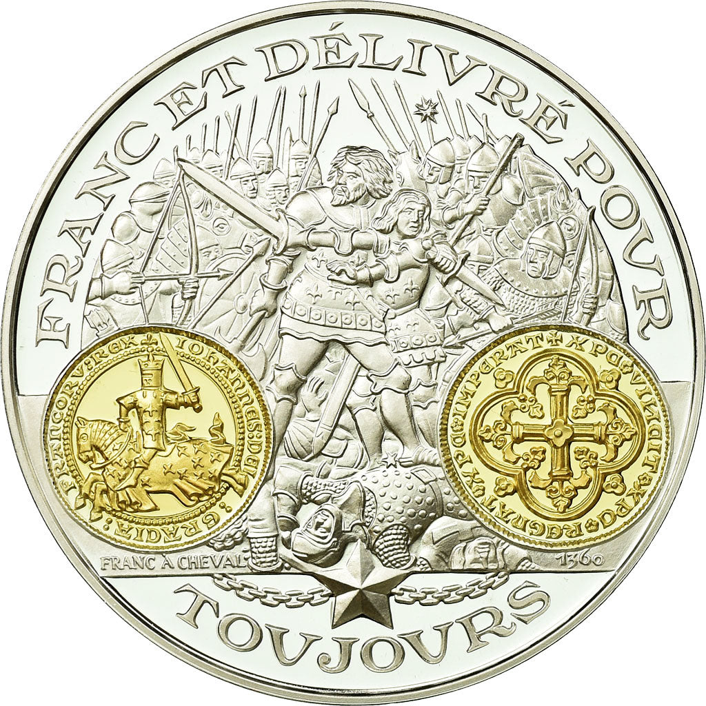 França, Medal, Histoire de la Monnaie Française, Franc à Cheval 1360
