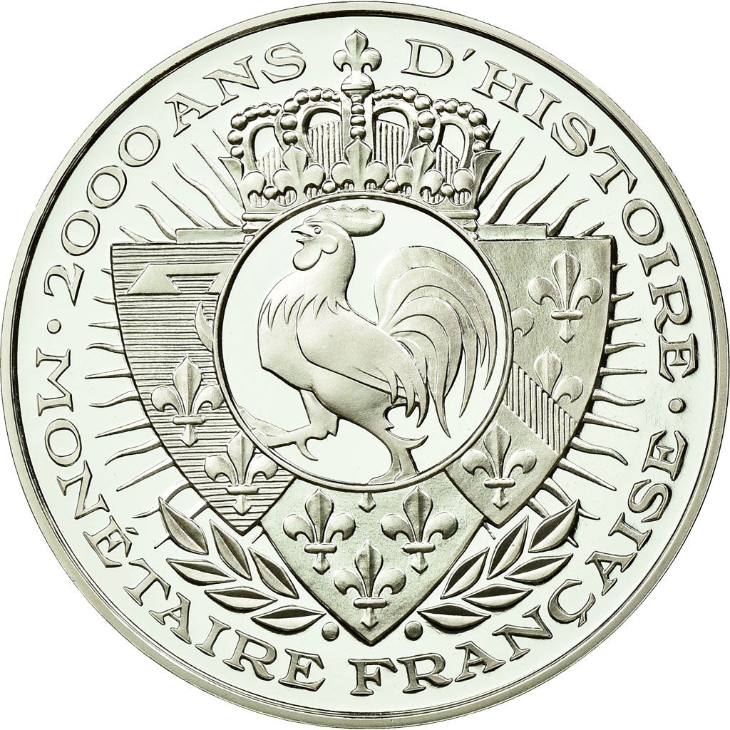 France, Medal, 2000 Ans d'Histoire Monétaire, Triens Mérovingien, MS(65-70)