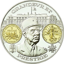 France, Medal, 2000 Ans d'Histoire Monétaire, Franc Semeuse, MS(65-70), Silver