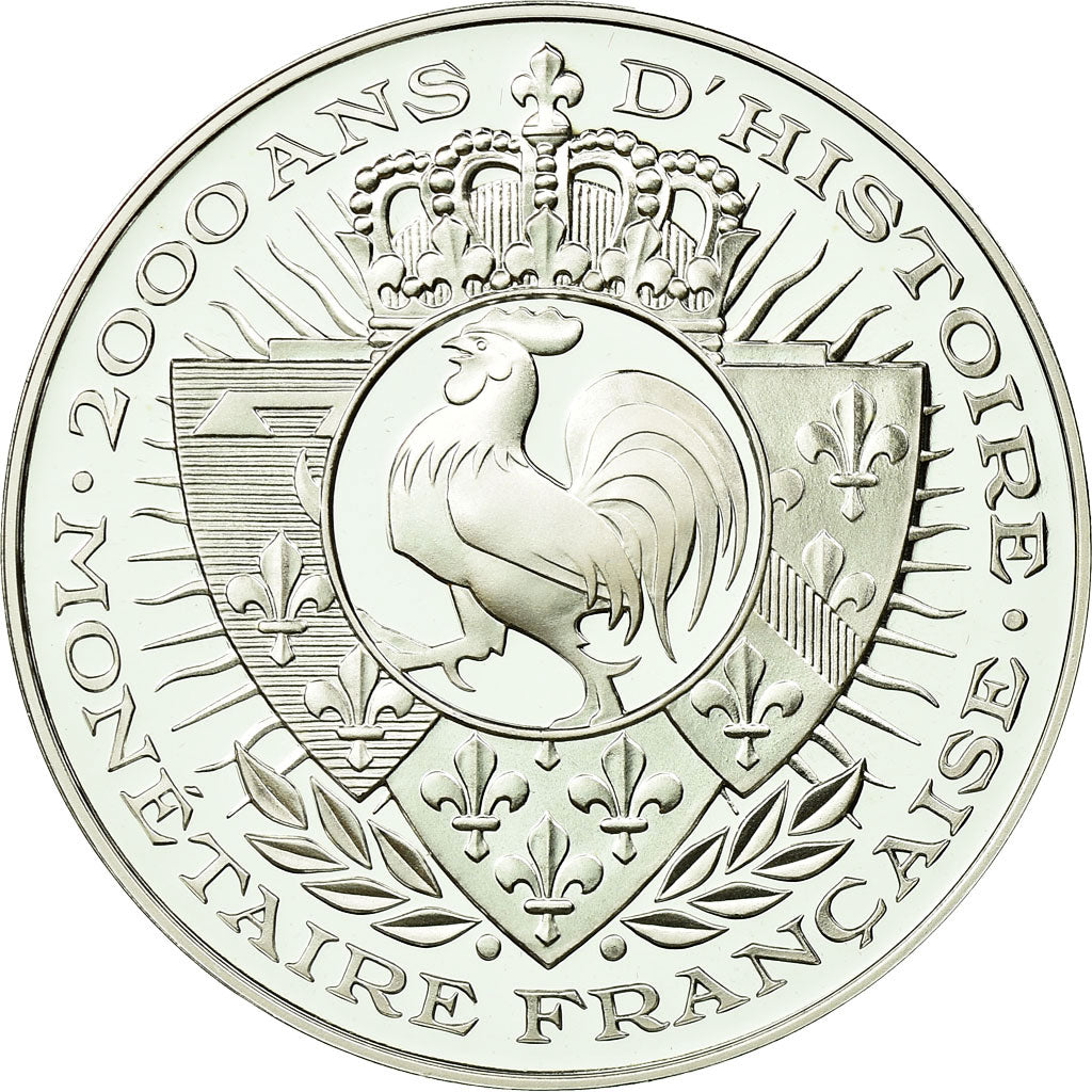 France, Medal, 2000 Ans d'Histoire Monétaire, Franc Semeuse, MS(65-70), Silver