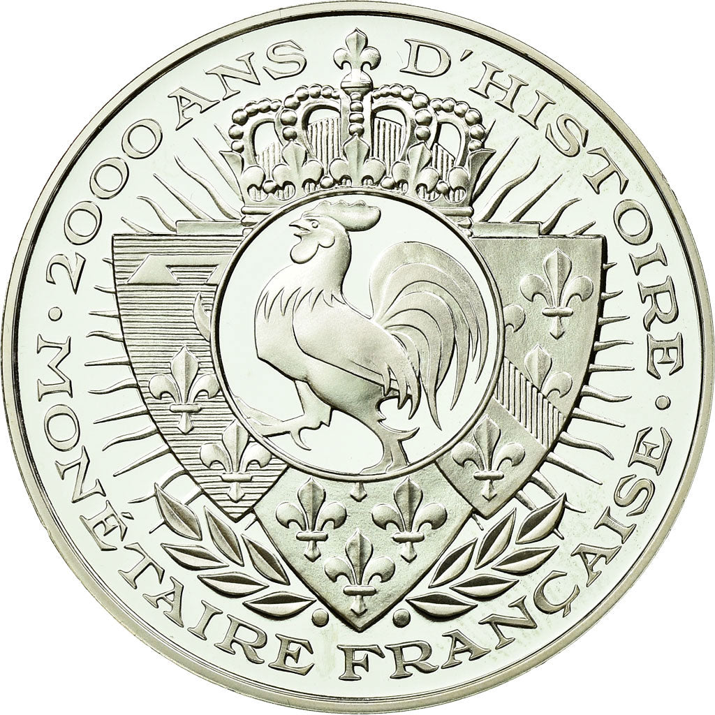 France, Medal, 2000 Ans d'Histoire Monétaire, Teston François Ier, MS(65-70)
